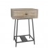 Side cabinet Mango wood console 45x30x70 cm Color Grey