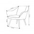 Suedecloth upholstered armchair - OLSO