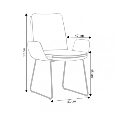 Dining Room Armchair Rosario, Dining Arm Chair Dimensions