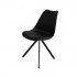 Julia Plastic dining chairs with cushions Color Black