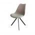 Julia Plastic dining chairs with cushions Color Grey