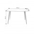 Dining table 4 persons rectangular grey lacquered 120cm