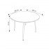 Round dining table 4persons d100cm round, natural tray