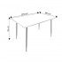 Rectangular kitchen dining table 4 persons 120X80cm