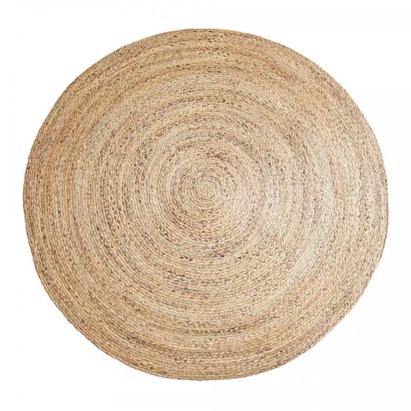 Round carpet in natural jute Marno