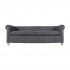 XL Sofa "CHESTERFIELD" in velvet - MALIBU 4places Color Grey