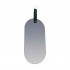 Mirror MORITZ Hanging Mirror with black PU handle 15x30 cm Color Grey