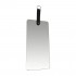 Mirror LAURE to Hang with black PU handle 14x28,5 cm Color White