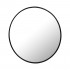 Miroir rond avec bordure métal D60x1,5 cm-Lucas Couleur Noir