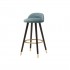 PABLO bar stool in velvet with golden tips Seat height 66cm Color Blue