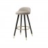 PABLO bar stool in velvet with golden tips Seat height 66cm Color Beige