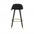 PABLO bar stool in velvet with golden tips Seat height 66cm