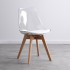 Transparent scandinavian style chair with Hetre wood legs