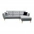 Fabric corner sofa bed 4-5 seats-INVIK Color Gris clair