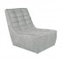 Gimmy verstelbare fauteuil in beklede stof Kleur Klaar grijs