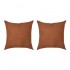 Set of 2 VOLTERRA cushions with removable rust suede 40x40