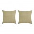 Set of 2 VOLTERRA cushions with removable sand suede 40x40