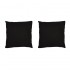 Set of 2 removable VOLTERRA cushions in black suedecloth 40x40