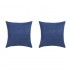 Set of 2 VOLTERRA removable blue suedecloth cushions 40x40