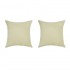 Set of 2 removable VOLTERRA cushions in ivory suedecloth 40x40