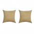 Set of 2 removable VOLTERRA cushions in dark beige suede 40x40