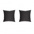 Set of 2 VILLETTA cushions with removable covers in black velvet 40x40