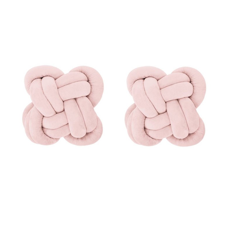 Set of 2 IGAPO pink bow cushions 30x30