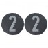 Set van 2 CHOI ronde kussens nummer 2 zwart D45
