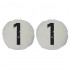 Set van 2 CHOI ronde kussens nummer 1 wit D45