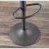 Height adjustable industrial bar stool with wood and mangier seat