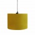 Suspension HENRISON velvet lampshade D28 cm Color Yellow