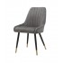 Velvet dining chair with gold tips-Romy Color Grey