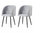Set of 2 upholstered dining room chairs Color Grey