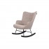 Rocking chair in fabric with black legs Color Beige