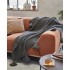 Gebreide deken met pompons 130x150 cm Kleur Antraciet