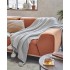 Gebreide deken met pompons 130x150 cm Kleur Grijs