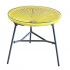 Round coffee table accapulco in resin and glass D50xH49 cm- copacabana Color Yellow
