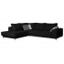 MONACO large sofa 5-6 seats corner velvet 300x225Cm Color Black
