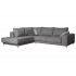 MONACO large sofa 5-6 seats corner velvet 300x225Cm Color Grey