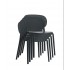 Chaise de cuisine PP empillable 50x49xH78 cm-Chloé Couleur Noir