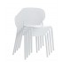 Chaise de cuisine PP empillable 50x49xH78 cm-Chloé Couleur Blanc