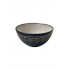 Blue ceramic bowl with white pattern, D15,2 cm - MOHI