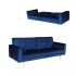 Rechte fluwelen slaapbank met drie zitplaatsen en Scandinavische stijl Kleur Blauw