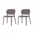Set van 2 CHLOE PP stapelbare stoelen 50x49xH78 cm Kleur Taupe