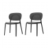 Set van 2 CHLOE PP stapelbare stoelen 50x49xH78 cm Kleur Zwart