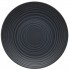NAYA assiette plate en céramique noir motif circulaire D27 cm