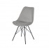 Velvet chair with black metal legs, 58x49,5xH83 CM Bala