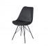 Velvet chair with black metal legs, 58x49,5xH83 CM Bala Color Black