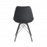 Velvet chair with black metal legs, 58x49,5xH83 CM Bala