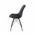 Set of 2 velvet chairs with black metal legs, 58x49,5xH83 CM Bala